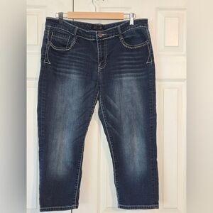 Seven7 Dark Blue Capri Jeans